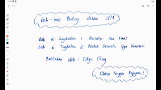 Bab penting Matematik SPM Luas dan Isipadu [upl. by Crim]