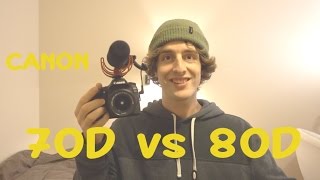 CANON 70D VS 80D amp UNBOXING RODE MICRO  78 [upl. by Botti569]