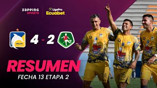 Delfín SC 4  2 Mushuc Runa Resumen Fecha 13  2da Etapa  LigaPro Ecuabet [upl. by Curtice]