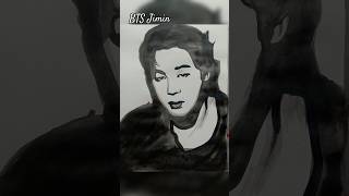 BTS Jimin black white drawing Jimin drawing parkjimin bts Kpop jiminprince kingjiminjiminbts [upl. by Byrann]