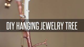 DIY HANGING JEWELRY TREE [upl. by Lesya]