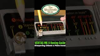 Veritas Honing Guide Quick and easy set up to make sharpening a cinch shorts woodworking [upl. by Lemhaj]