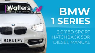 BMW 1 Series 20 118d Sport Diesel Manual [upl. by Espy]