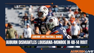 Auburn Football Dismantles LouisianaMonroe In 4814 Rout  Auburn Live Football Show [upl. by Dotti738]