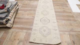 53589 New Modern Turkish Oushak Rug Runner 0209 x 2101 [upl. by Aynotahs]