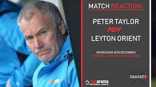 MATCH REACTION Peter Taylor post Leyton Orient Victory [upl. by Fiann102]