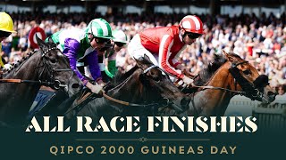 All race finishes from QIPCO 2000 Guineas Day at Newmarket Racecourse [upl. by Torhert]