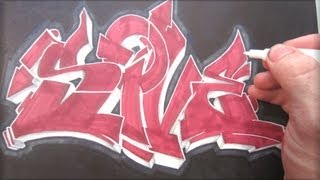 Maroon 3D Graffiti Blackbook Piece  SIVE [upl. by Ainola51]