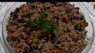 faça esse delicioso arroz com feijão preto e linguiça refeição completa [upl. by Massingill]