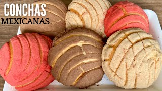 CONCHAS MEXICANAS SUAVECITAS Y ESPONJOSAS  PAN DULCE MEXICANO  POSTRES CON IXCHEL [upl. by Eikcin38]