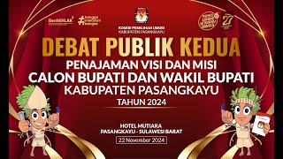 LIVE STREAMING DEBAT KEDUA CALON BUPATI DAN WAKIL BUPATI KABUPATEN PASANGKAYU 2024 [upl. by Sivam]