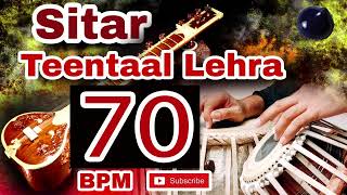 Sitar Teentaal Lehra 70 BPM C Raag Bhimplasi [upl. by Sweet]