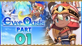 Ever Oasis  Part 1  Our Desert Adventure Begins New Nintendo 3DS Gameplay [upl. by Anneres]