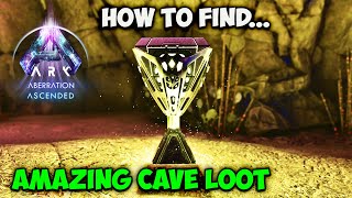 Aberration OP LOOT  ALL 9 Crate Locations in Stalker Cave ARK Ascended [upl. by Anehsat]