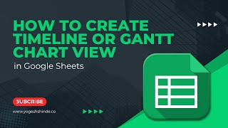 How to Create Timeline or Gantt Chart View in Google Sheets googlesheets excel [upl. by Scopp]