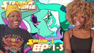 ALEXANDRITE VS MALACHITE Steven Universe Season 3 Episodes 13 FIRST TIME REACTION Gem Drill [upl. by Akiram]