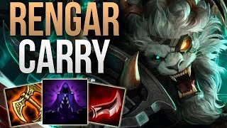 INSANE RENGAR FAST SOLO CARRY GAMEPLAY  CHALLENGER RENGAR JUNGLE GAMEPLAY  Patch 913 S9 [upl. by Leitao976]