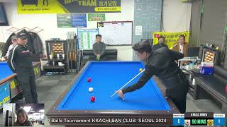 Thịnh kent thi đấu giải 4 Balls Tournament KKACHI SAN CLUB SEOUL 2024  50 minutes game TAE KYUNG [upl. by Etam]