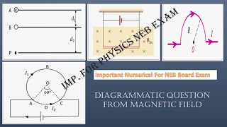 Class 12 Physics Important Diagrammatic Questions for neb from Chapter Magnetic Field [upl. by Dora]