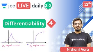 JEE Differentiability L4  Unacademy JEE  JEE Maths  Nishant Vora [upl. by Natanoj]