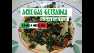 COMO HACER ACELGAS GUISADAS A LA MEXICANA  HOW TO MAKE GUIDED CHARD  CarmenCookVlogs [upl. by Fortin]