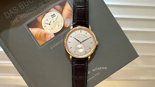 名表TV朗格Saxonia 小三針18K 红金 37MM 手上鏈 216032A Lange amp Sohne Saxonia Thin 18K Rose Gold 37mm [upl. by Pfeffer35]