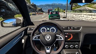 2018 Skoda Octavia A7  Euro Truck Simulator 2 Steering Wheel Gameplay [upl. by Gough]