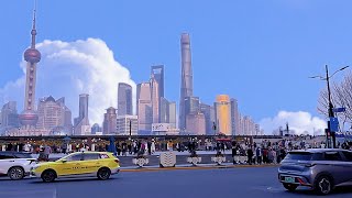 【4k】Shanghai Bund Nanjing East Road Pedestrian Street Lujiazui China外滩，南京东路步行街，万国建筑博览群，浦东陆家嘴金融中心 [upl. by Ylak]