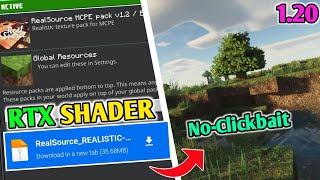 Realsource RTX Shader For Minecraft Pe 120  Realistic Shader Mcpe 120  Last PlayZ [upl. by Meelas]