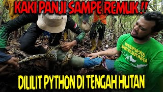 PANJI PETUALANG MENJERIT  DILILIT ULAR PYTHON DI HUTAN KALIMANTAN [upl. by Deroo]