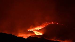 Eruption Pacaya volcano 7 April 2021  closeup of vent and lava flows in 4K [upl. by Woodson]