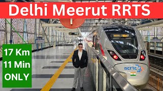 Delhi Meerut rrts  17 km in 11 min  RRTS Connect  rslive  4K [upl. by Akirea]