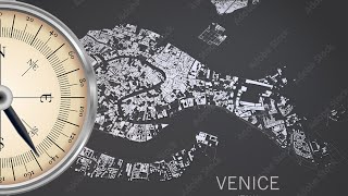 Mappa di Venezia con i luoghi e le strade in russo i quartieri [upl. by Idaline309]