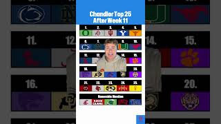 My Personal Chandler Top 25 after Week 11 of College Football atlassports cfb collegefootball [upl. by Yenwat]