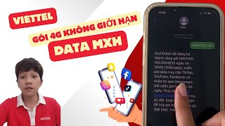 Gói 4G Viettel không giới hạn dung lượng 1 tháng mới nhất 2024  Free data MXH [upl. by Alimrahs955]