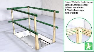 Schutzgeländer Einbau Bodentreppen Montageschritte Video [upl. by Anidnamra]