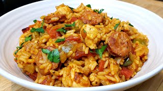 Chicken and Sausage Jambalaya  Ninja Foodi [upl. by Sinne]