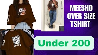 All new OVERSIZED TShirts from Meesho 👕 Latest collection  Tryon  Honest Review  gimaashi [upl. by Shaefer]