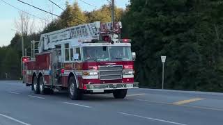 Clarington Emergency amp Fire Services Aerial 11 Responding [upl. by Aekerly283]