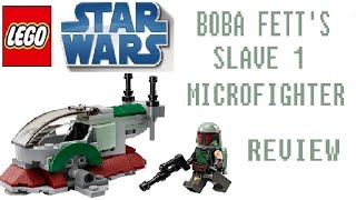 Lego Star Wars Micro fighter Boba Fetts Starship quotSlave 1quot Set Review [upl. by Milly828]