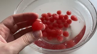 Арбузные лопающиеся шарики для бабл ти popping boba recipe [upl. by Grimes]