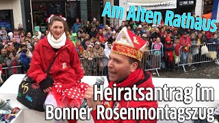 Rosenmontag Heiratsantrag im Bonner Rosenmontagszug [upl. by Arted904]