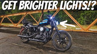 WHY Do You NEED LED Lights for the Harley Sportster  Nilight Sportster LED Headlight [upl. by Geffner]