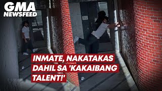 Inmate nakatakas dahil sa kakaibang talent  GMA News Feed [upl. by Ahsinik561]