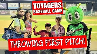 First pitch at VOYAGERS baseball game in Great Falls MT [upl. by Pascal6]