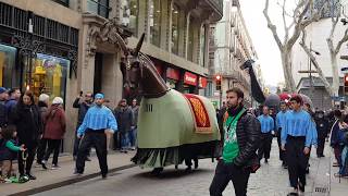 450Mulassa Cercavila de Mulasses per Santa Eulàlia  Gegants IV [upl. by Atena]