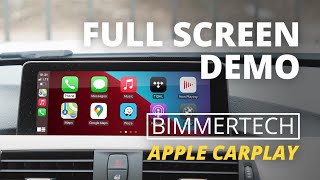 BimmerTech Apple CarPlay Fullscreen Demo in BMW F30 [upl. by Aelanej]