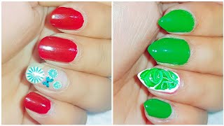 Easy and beautiful Nail design nailart nailcolour naildesign [upl. by Kcirrad794]