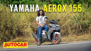 2021 Yamaha Aerox 155 review  Its an R15 at heart  First Ride  Autocar India [upl. by Annayar]