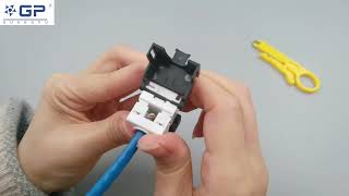 RJ45 keystone jack toolless cat6 UTP [upl. by Itsuj]